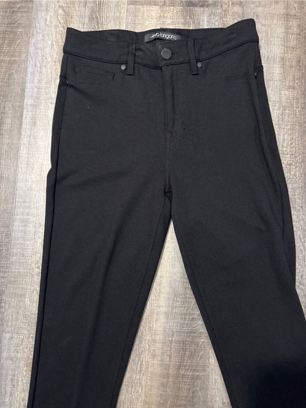Eva Longoria Skinny Pants Womens Jeggings Slim Black Stretchy Jeans High Rise 10 - Picture 4 of 16